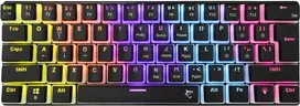 White Shark Klaviatūra žaidimams Baltas Shark Ashiko Raudona su laidu mechaninė su pašvietimu juoda