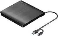 C-TECH išorinis DVD įrašymo įrenginys DVD-USB-AC, USB 2.0, USB A / C tipas