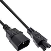 Nešiojamojo kompiuterio maitinimo adapteris Vision InLine® Netzkabel, C14 Kupplung auf C5 Stecker, juodas, 3m