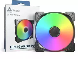 Montech HP140 PWM ARGB korpuso ventiliatorius – 140mm, juodos spalvos