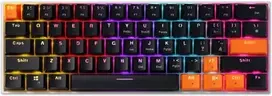 „Delux KM36 RGB“ mechaninė klaviatūra, juodos ir oranžinės spalvos.