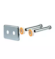 wall connection kit twin 1/2`, d16, L-120mm (int.40mm), baltas