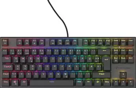 Klaviatūra žaidimams GENESIS THOR 303 TKL DE su pašvietimu RGB mechaninė BROWN Juoda HOT SWAP