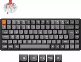 Klaviatūra Keychron K2 Max, su laidu & Wireless, USB + RF belaidė + Bluetooth, Mechaninė, QWERTY, RGB LED, Juodas, Pilkas