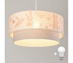 Brilagi- LED vaikiškas pakabinamas šviestuvas ant laido BOBO 1xE27/60W/230V skersmuo 40 cm kreminė/pilka/karališka.