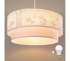 Brilagi- LED vaikiškas pakabinamas šviestuvas ant laido BOBO 1xE27/60W/230V, skersmuo 40 cm, kreminė/rožinė/karališka