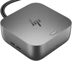 HP „Thunderbolt 4 Ultra Dock G6“ 280 W su kombinuotu kabeliu - 5x USB-A, 2x USB-C, 1x USB-C „Thunderbolt 4“, 2x DisplayPort, 1x HDMI, 1x RJ-45, „Meteor Sidabrinis“, 3 metai