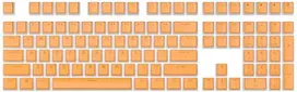 Klaviatūra Royal Kludge Pudding PBT Keycaps - (104 vnt., Oranžinis, PBT, ANSI, UK išdėstymas)