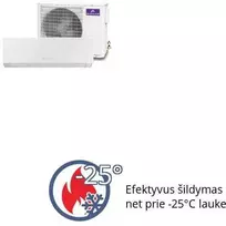 Sieninis oro kondicionierius AlpicAir AWI/O-26HRDC1TW 2.7/3.0 kW (baltas)