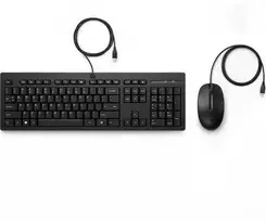 HP 225 G2 USB su laidu Pelė Klaviatūra Combo, Copilot Key, spill resistant - Juodas - US ENG