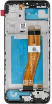 Zila LCD ekranas, skirtas SAMSUNG A03S A037G OEM su rėmeliu (164 mm)