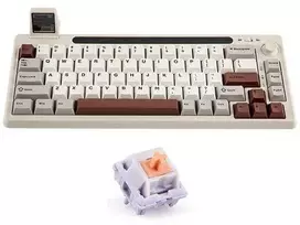 Klaviatūra Epomaker RT65 (Balta/Pilka)