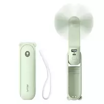 Jisulife rankinis ventiliatorius Life8 Plus Portable USB Fan with Power Bank Function 4500mAh and Flashlight – Žalias