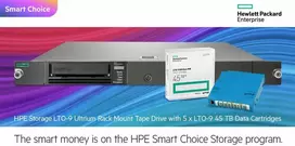 Serveris HPE Storage LTO-9 Ultrium Rack Mount Tape Drive 5x LTO-9 45TB duomenų kasetės