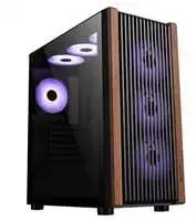 1St Cool 1stCOOL G6 Noble korpusas, vidutinio dydžio bokštas, ATX, AU, permatomas šoninis skydelis, 4x 120 mm ARGB ventiliatoriai, juodas