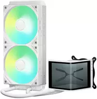 TRYX PANORAMA SE ARGB 240 All-in-One Liquid Cooler, 3D-AMOLED Ekranas – 240mm, baltos spalvos