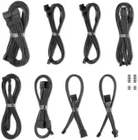 CableMod C-Series Pro ModMesh Cableset, 2x 12V-2×6-Cable, StealthSense, for Corsair Type 5 RMx Shift PSUs – carbon, 65cm