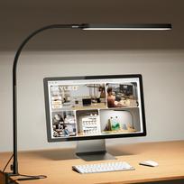 LED stalinė lempa su lanksčiu laikikliu – 5 režimai, juoda