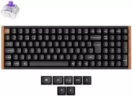 Klaviatūra Keychron K4 HE SE langaton näppäimistö, Violetinė Magnetic kytkimet, musta