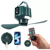 Nešiojamas 2 viename lubų ventiliatorius palapinei, miegamajam, stovyklavimui, USB, 5200 mAh