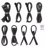 CableMod C-Series Pro ModMesh Cableset, 2x 12V-2×6-Cable, StealthSense, for Corsair Type 5 RMx Shift PSUs – juodos spalvos, 65cm