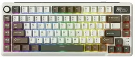 Royal Kludge L75 RGB Palm Žalias belaidė klaviatūra | 75%, Hot-swap, rusvai gelsvas switches, US