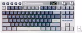 Royal Kludge RK M87 Ocean Mėlyna belaidė klaviatūra | TKL, Hot-swap, rusvai gelsvas switches, US