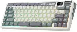 Royal Kludge M70 RGB Cyan belaidė klaviatūra | 75%, Hot-swap, rusvai gelsvas Switches, US