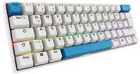 Sharkoon SKILLER SGK50 S4 Gen2 PBT, Gaming-klaviatūra - baltas, DE-išdėstymas, Gateron G Pro 3.0 Geltona