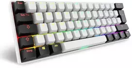 Sharkoon SKILLER SGK50 S4 Gen2, Gaming-klaviatūra - baltas, DE-išdėstymas, Gateron Geltona