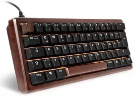 Sharkoon SKILLER SGK50 S4 Gen2 Wood PBT, Gaming-klaviatūra - holz/juodas, DE-išdėstymas, Gateron G Pro 3.0 Geltona