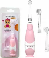 Dantų šepetėlis PixieDent Baby rožinis – sonic šepetėlis mažiesiems, švelnus dantenoms