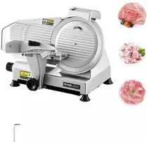Elektrinė mėsos pjaustyklė 180W 25.4cm, reguliuojamas storis, delikatesų, šaldytos mėsos, duonos, sūrio, daržovių pjaustyklė, komercinė virtuvės pjaustykl