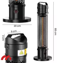 Infraraudonųjų spindulių šildytuvas, 1200W elektrinis radiatorius, 360° šildymas, nešiojamas, patalpų, tolimojo infraraudonojo spinduliavimo šildytuvas