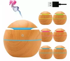 Sferinis oro drėkintuvas su LED apšvietimu ir aromaterapijos funkcija + 12 vnt. eterinių aliejų komplektas Happy People AN25/28