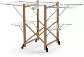 Džiovyklė Arredamenti Italia ARREDAMENTI GABBIANO Skalbinių džiovykla ant ratų - 175 x 67 cm, ruda
