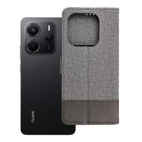 GOMMA knygos tipo dėklas telefonui Xiaomi Redmi Note 14 4G (GLOBAL - 164,84mm x 78,15mm x 8,16mm) pilkas