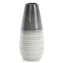 Dekoratyvinė vaza Viki 01, 39 cm, balta sp./pilka sp.