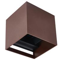 Sieninis lauko šviestuvas LED Line Lite Cube, 3W, LED, IP65, ruda sp., 10 cm x 10 cm