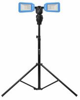 Statybinis prožektorius su stovu, pastatomas Högert HT1E455, 100 W, 5000 - 10000 lm, 6500 °K, IP54, mėlyna sp./juoda sp.