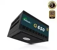EVOLVEO G650 maitinimo šaltinis 650 W, 80+ GOLD, ATX 3.1, aPFC, 140 mm ventiliatorius