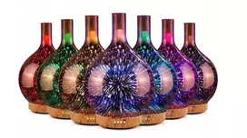 3D eterinių aliejų difuzorius, 100 ml ultragarsinis aromaterapijos vėsaus rūko oro drėkintuvas, happy people DD-03
