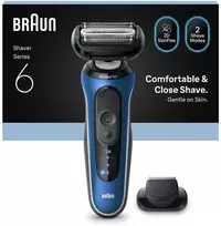 Barzdaskutė Braun Series 6, 62-B1200S Wet&Dry -parranajokone partatrimmerilisäosalla