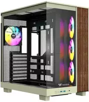 Thermaltake View 380 XL WS ARGB , Tower-case - lightgreen/holz, Tempered Glass x 2, Holzstruktur