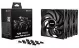 be quiet! Pure Wings 3 Fans, PWM, High-Speed – juodas, 120mm, pack of 3