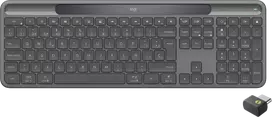 Logitech Signature Slim Solar+ K980 verslui Belaidė klaviatūra, RF+Bluetooth, JAV tarptautinis, grafito spalvos