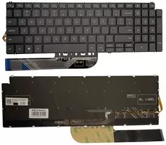 Klaviatūra - DELL Inspiron 5584 5590 5593 5594 5598 Apšviesta JAV Pilka