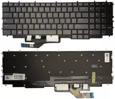Klaviatūra - DELL G7 17 7700 Apšviesta JAV Išdėstymas Juoda