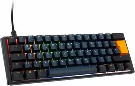 Klaviatūra Ducky One 3 Pro Mini Nazca Line Klaviatūra žaidimams, mechaninė, 8.000 Hz, Hot Swap, RGB - Cherry MX2A Mėlyna, ISO (DE)