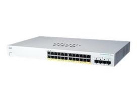 24 prievadų komutatorius Cisco CBS220-24P-4G-EU (Valdomas, 24x1Gb PoE, 4xSFP, L2, 256Gbps)